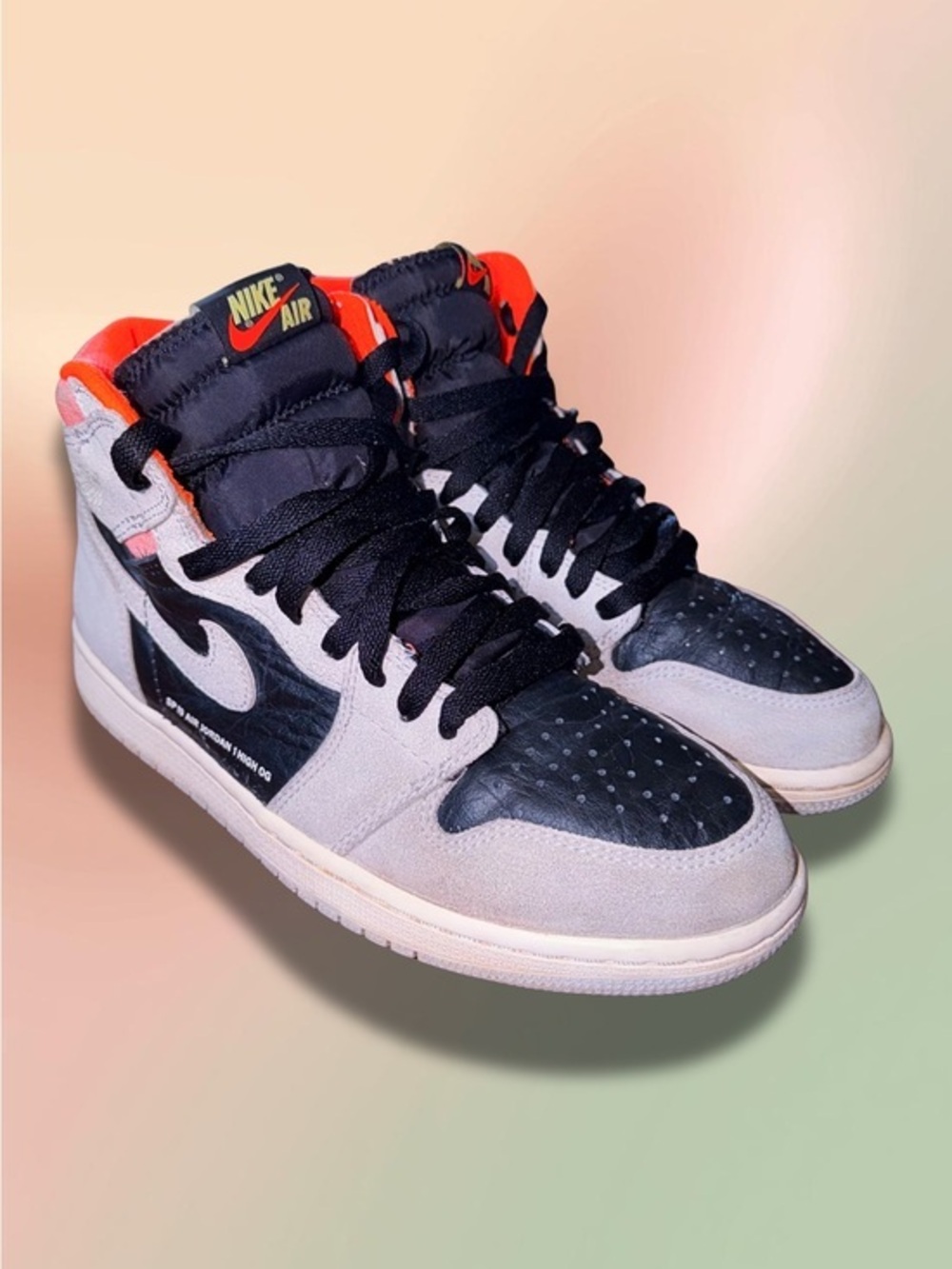 Nike Air Jordan 1 High OG SP Utility Stash Neutral Grey Infrared Men’s 8